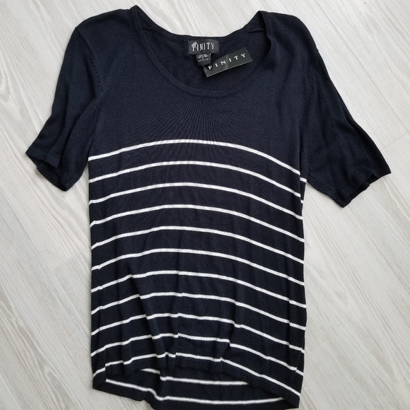Finity Tops - Finity Stripped Sweater Top